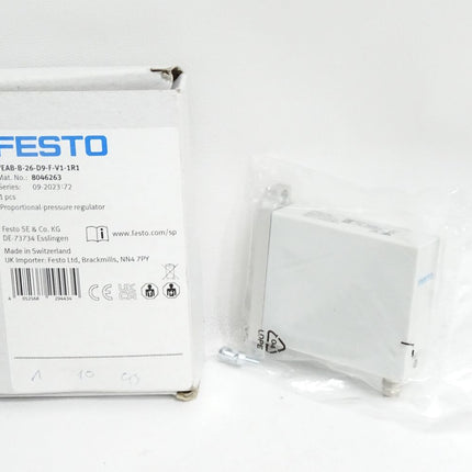Festo 3-Wege-Proportional-Druckregelventil VEAB-B-26-D9-F-V1-1R1 8046263 Neu OVP
