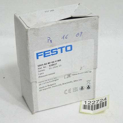 Festo  Drucksensor SDE5-B2-NF-Q6-V-M8 529027 / Neu OVP versiegelt