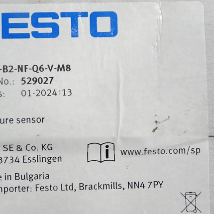Festo  Drucksensor SDE5-B2-NF-Q6-V-M8 529027 / Neu OVP versiegelt