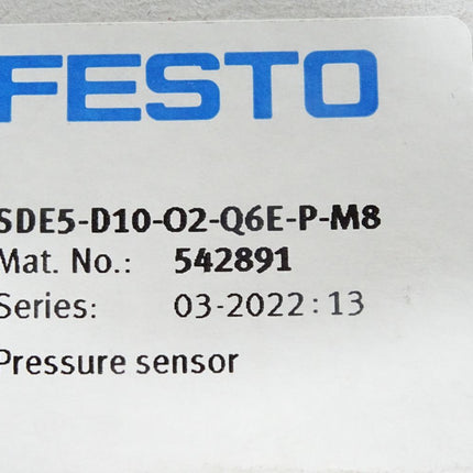 Festo Drucksensor SDE5-D10-O2-Q6E-P-M8 542891 / Neu OVP versiegelt