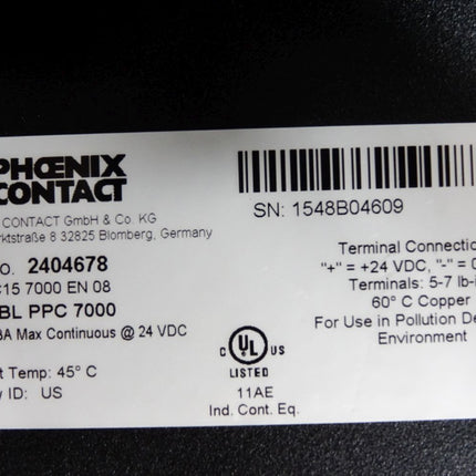 Phoenix Contact 2404678 BL PPC15 7000 EN 08 Panel - Maranos.de