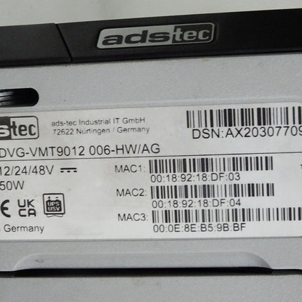 ADS-Tec Industrie- und Fahrzeugterminals DVG-VMT9012 006-HW/AG inkl. Windows 10