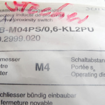 Bernstein Induktiver Sensor 650.2999.020 KIB-M04PS/0,6-KL2PU / Neu OVP - Maranos.de