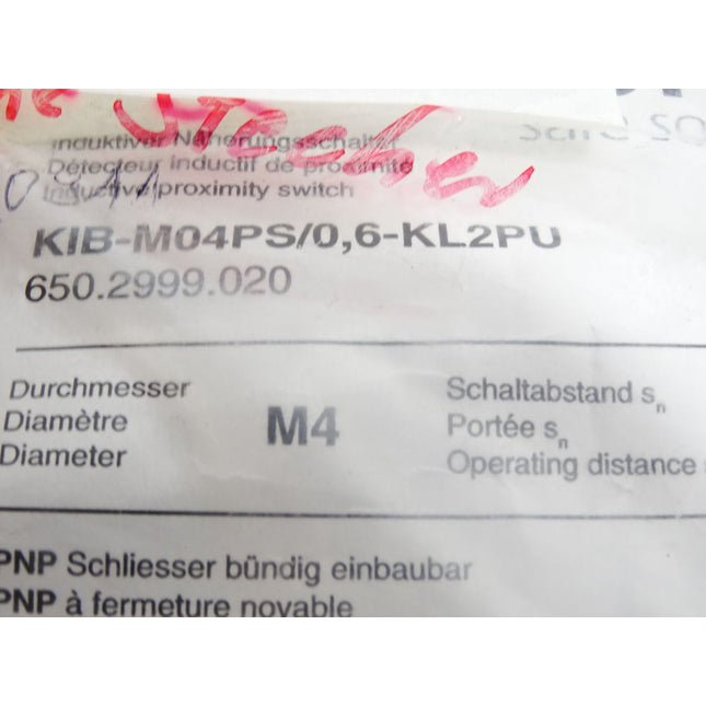 Bernstein Induktiver Sensor 650.2999.020 KIB-M04PS/0,6-KL2PU / Neu OVP - Maranos.de