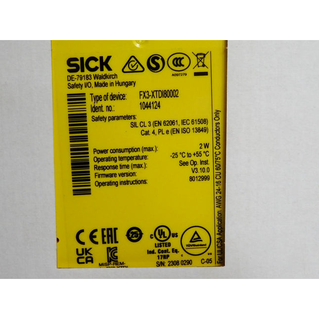 Sick Sicherheits-E/A-Erweiterungsmodul FX3-XTDI80002 1044124 /Neu OVP versiegelt