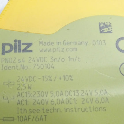 Pilz Sicherheitsschaltgerät s4 24VDC 3n/o 1n/c 750104 / Neu OVP