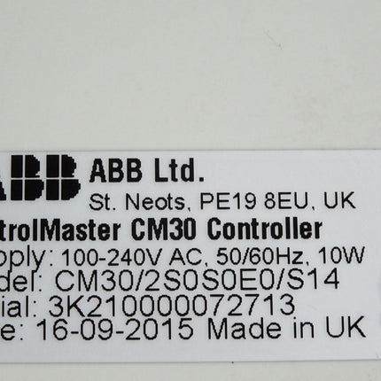 ABB ControlMaster CM30 Controller CM30/2S0S0E0/S14 / Top Zustand - Maranos.de