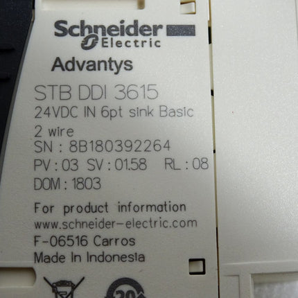 Schneider Electric STBDDI3615 24VDC IN 6pt sink Basic + STBXBA1000 - Maranos.de