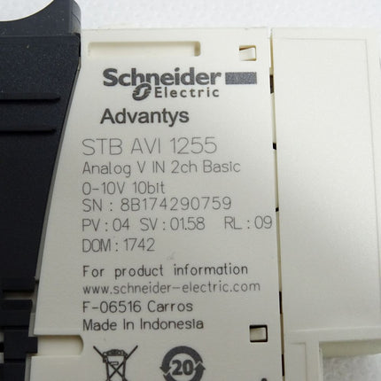 Schneider Electric STBAVI1255 Analog V IN 2ch Basic + STBXBA1000 - Maranos.de