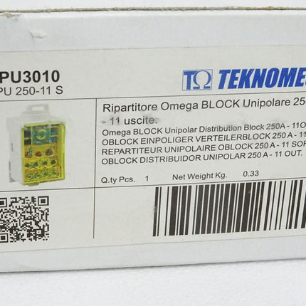 Teknomega Einpolige RPU-Verteiler RPU3010 RPU 250-11 S / Neu OVP