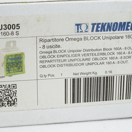 Teknomega Einpolige RPU-Verteiler RPU3005 RPU 160-8 S / Neu OVP
