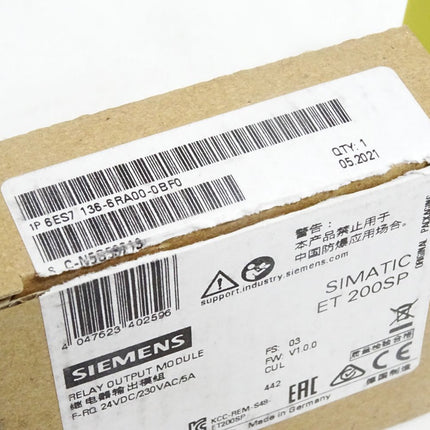 Siemens ET200SP F-RQ 6ES7136-6RA00-0BF0 6ES7 136-6RA00-0BF0 / Neu OVP