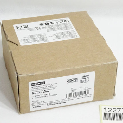 Siemens Leistungsschalter für den Motorschutz 3RV2011-1JA10 / Neu OVP
