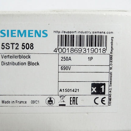 Siemens Verteilerblock 5ST2508 / Neu OVP