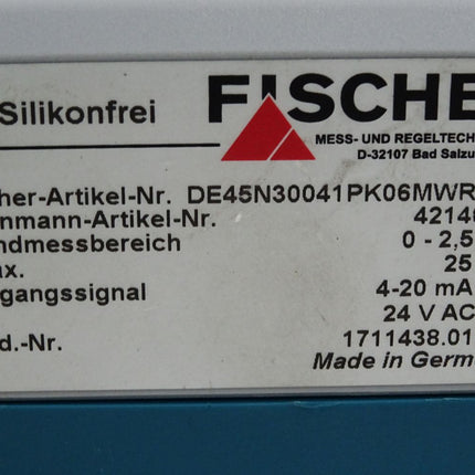 Fischer Differenzdruckschalter DE45N30041PK06MWR0117 0-2.5kPa / Neuwertig - Maranos.de