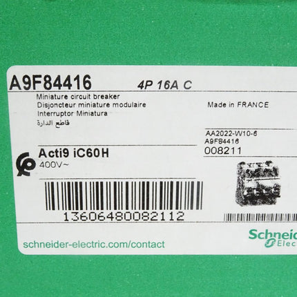 Schneider Leitungsschutzschalter iC60H C16A A9F84416 Preis pro Stück / ohne OVP