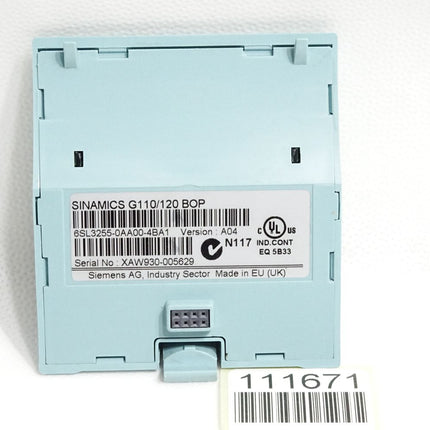 Siemens Sinamics G110/120 BOP Panel 6SL3255-0AA00-4BA1 - Maranos.de