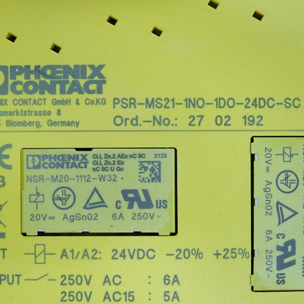 Phoenix Contact Sicherheitsrelais PSR-MS21-1NO-1DO-24DC-SC 2702192 / Unbenutzt