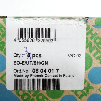Phoenix Contact Steckdose EO-E/UT/SH/GN 0804017/ Inhalt:3 Stück / Neu OVP