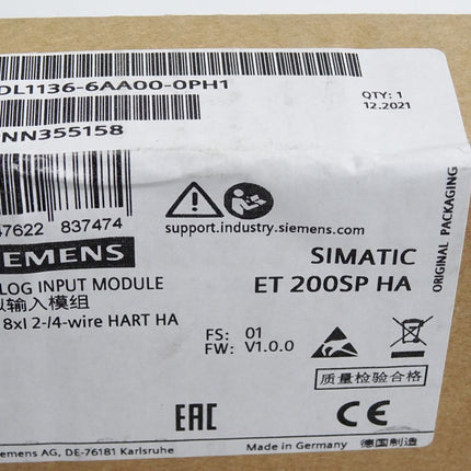 Siemens ET200SP HA F-AI 6DL1136-6AA00-0PH1 / Neu OVP versiegelt