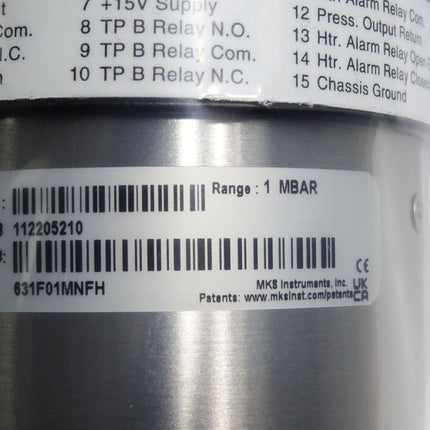 MKS Instruments 631F01MNFH Capacitance Manometer / Neu OVP - Maranos.de