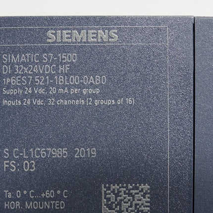 Siemens S7-1500 DI 6ES7521-1BL00-0AB0 6ES7 521-1BL00-0AB0