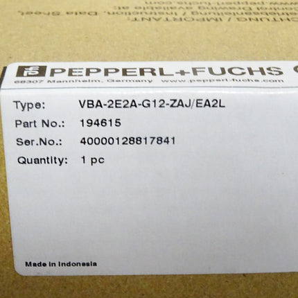 Pepperl+Fuchs AS-Interface-Sensor VBA-2E2A-G12-ZAJ/EA2L 194615 / Neu OVP