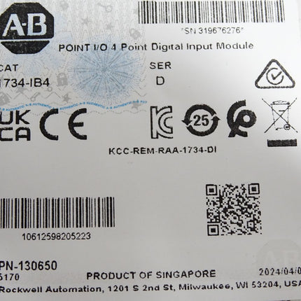 Allen Bradley 1734-IB4 POINT I/O 4 Point Digital Input Module / Neu OVP - Maranos.de