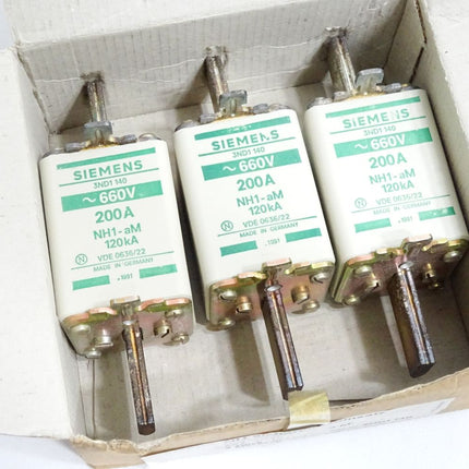 Siemens Sicherungen 3ND1140 200A NH1-aM 120kA 660VAC / Inhalt:3 Stück / Neu OVP