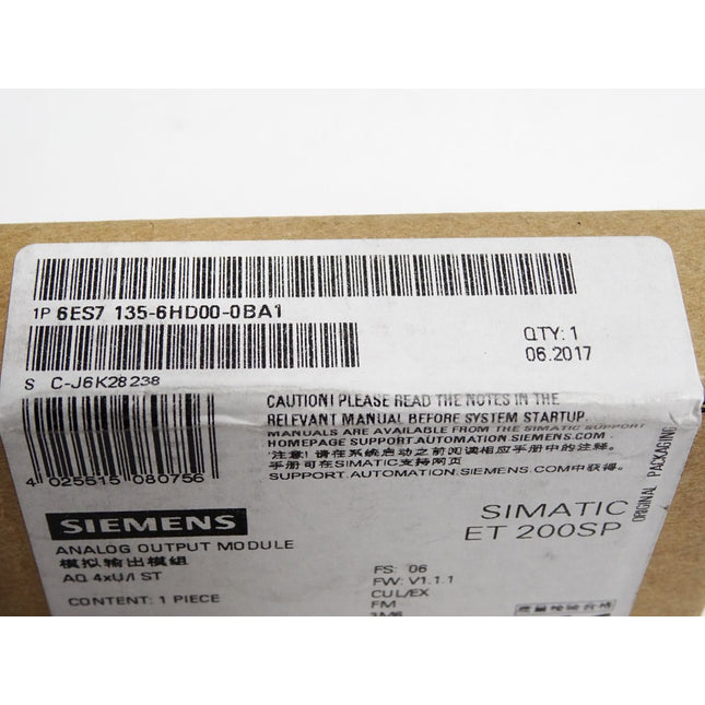 Siemens ET200SP 6ES7135-6HD00-0BA1 / 6ES7 135-6HD00-0BA1 Neu OVP versiegelt - Maranos.de