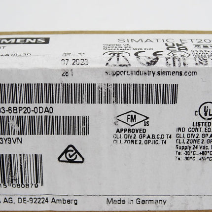 Siemens ET200SP 6ES7193-6BP20-0DA0 6ES7 193-6BP20-0DA0 Neu OVP versiegelt - Maranos.de