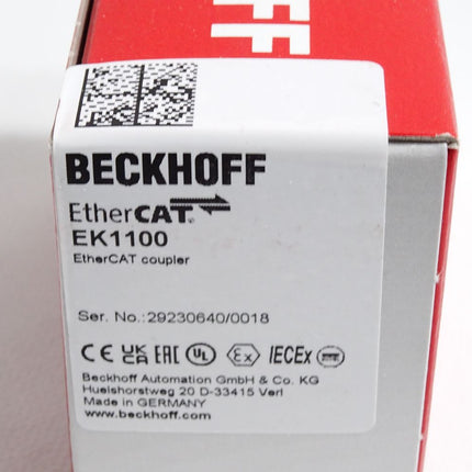 Beckhoff EK1100 EtherCAT coupler / Neu OVP versiegelt - Maranos.de
