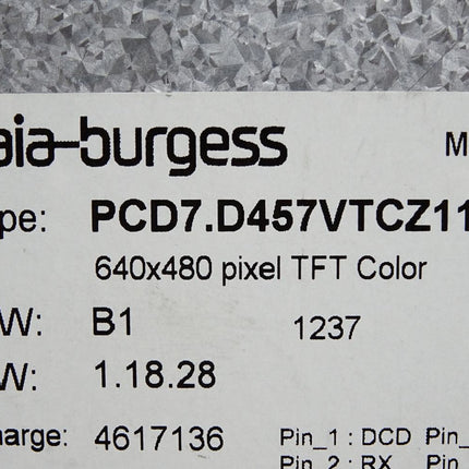 Saia Burgess Web Panel PCD7.D457VTCZ11 640x480 HW B1 FW 1.18.28 - Maranos.de