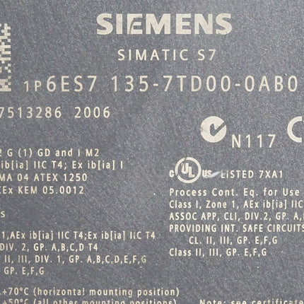Siemens Elektronikmodul für ET200iSP 6ES7135-7TD00-0AB0 6ES7 135-7TD00-0AB0