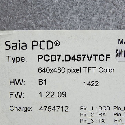 Saia Burgess Web Panel PCD7.D457VTCZ11 640x480 HW B1 FW 1.22.09 - Maranos.de
