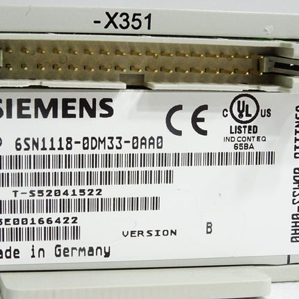 Siemens Simodrive 611 Regelungseinschub 6SN1118-0DM33-0AA0 Version B