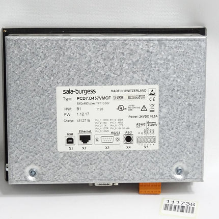 Saia Burgess Web Panel PCD7.D457VMCF 640x480 HW B1 FW 1.12.17 - Maranos.de