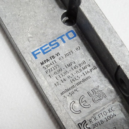 Festo 530411 Endplatte für Ventilinsel MPA-FB-VI / Unbenutzt - Maranos.de