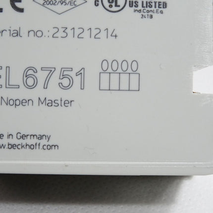 Beckhoff EL6751 0000 CANopen Master - Maranos.de