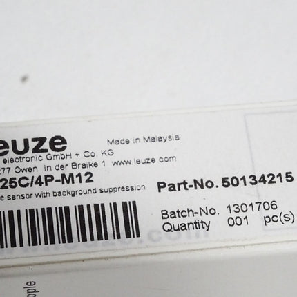 Leuze electronic Taster Hintergrundausblendung HT25C/4P-M12 50134215 / Neu OVP - Maranos.de