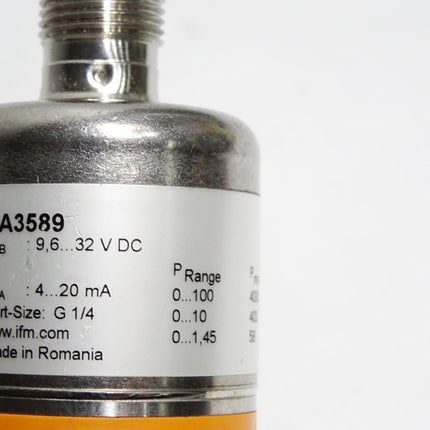 Ifm electronic Drucktransmitter keramischer Messzelle PA3589 PA-,10BRBG14-A-ZVG