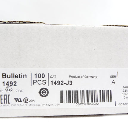 Allen Bradley Reihenklemmen 1492-J3 / Inhalt:100 Stück / Neu OVP - Maranos.de