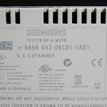 Siemens Panel TP177B PN/DP-6 MSTN 6AV6642-0BC01-1AX1 6AV6 642-0BC01-1AX1 - Maranos.de
