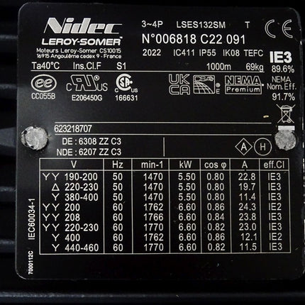 Busch Drehschieber-Vakuumpumpe R5 RD 0360 A 5H3 RD0360A5H3 0,5mbar 1800 1/min