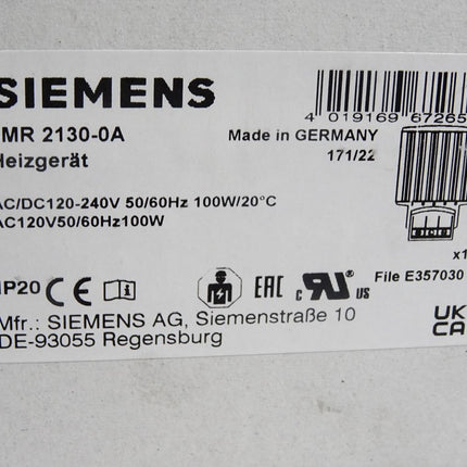 Siemens Heizgerät 8MR2130-0A 100W 20°C / Neuwertig