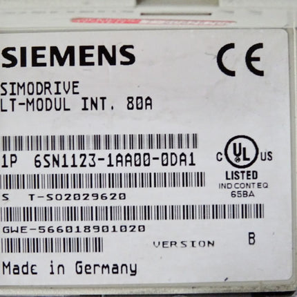 Siemens Simodrive LT-Modul INT.80A 6SN1123-1AA00-0DA1 Version B - Maranos.de