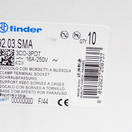 Finder 92.03.SMA Schraubfassung 16A 250VAC / Inhalt:10 Stück / Neu OVP - Maranos.de