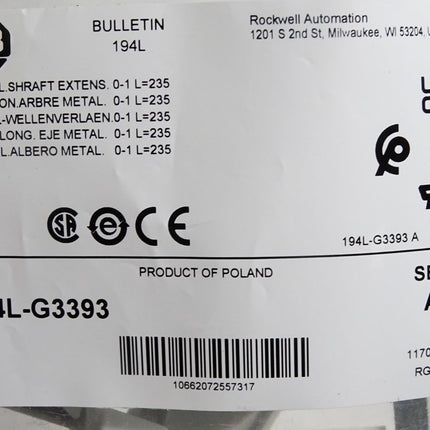 Allen Bradley 194L-G3393 / Neu OVP