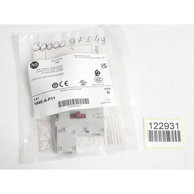 Allen Bradley Hilfskontakt-Aufbau 194E-A-P11 / Neu OVP