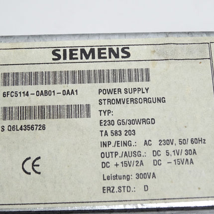 Siemens Sinumerik Power Supply 6FC5114-0AB01-0AA1 - Maranos.de